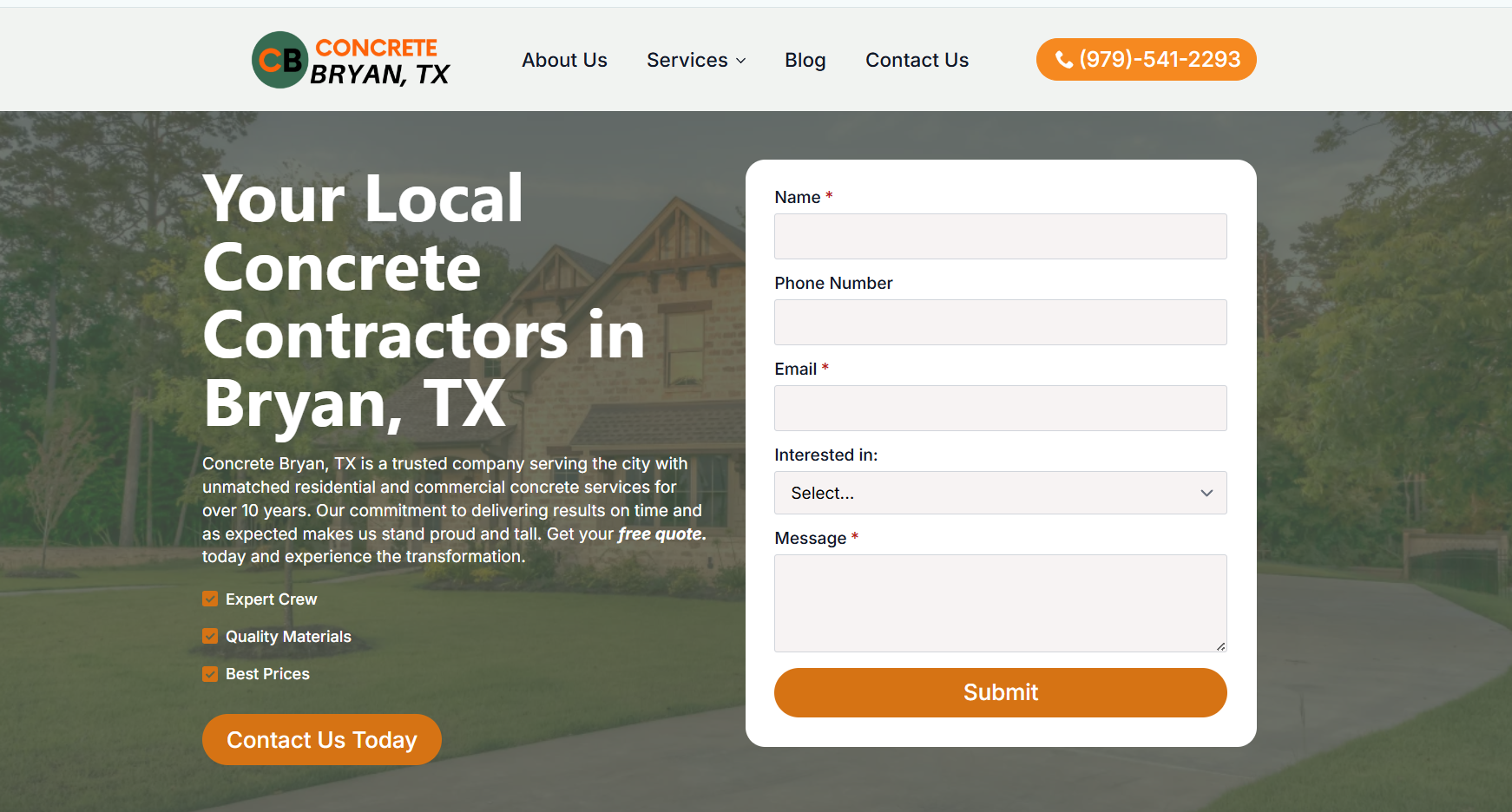 Local SEO Concrete Bryan Texas